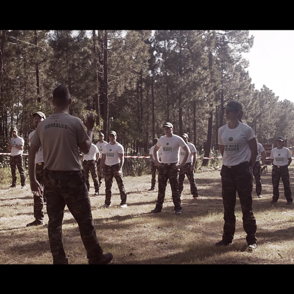 Séquence d'une vidéo de présentation trailer pour le camp de fitness militaire Averno - extrait 1